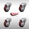 Service Caster 3 Inch SS Maroon Polyurethane Wheel Swivel Bolt Hole Caster Set SCC-SSBH20S314-PPUB-MRN-4 - alternate 4